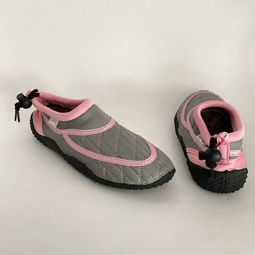 Just Speed Water Shoe Trim Slip-on Beach Pool Gray Kids 3